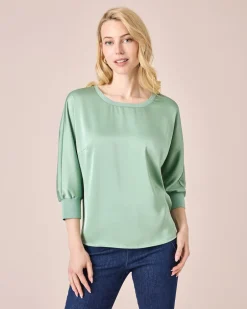 Outlet Shirt aus Satin Shirts & Tops