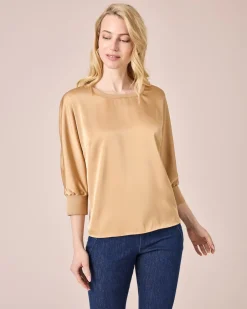Outlet Shirt aus Satin Shirts & Tops