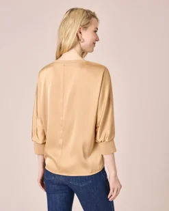 Outlet Shirt aus Satin Shirts & Tops