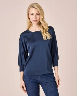 Outlet Shirt aus Satin Shirts & Tops