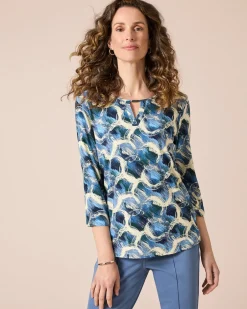 Discount Shirt bedruckt mit Key-Hole Shirts & Tops