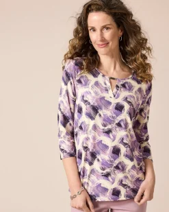 Discount Shirt bedruckt mit Key-Hole Shirts & Tops