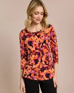 Clearance Shirt Blumen-Druck Shirts & Tops