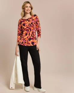 Clearance Shirt Blumen-Druck Shirts & Tops