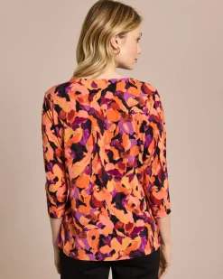 Clearance Shirt Blumen-Druck Shirts & Tops