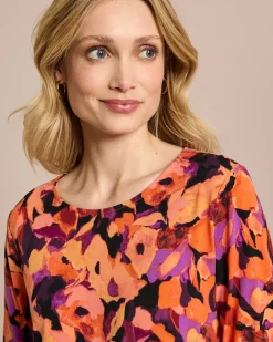 Clearance Shirt Blumen-Druck Shirts & Tops