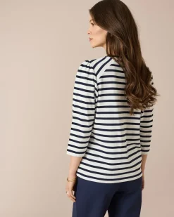 New Shirt gestreift mit leichten Puffärmeln Shirts & Tops