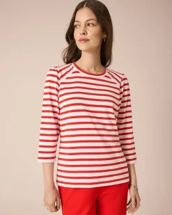 New Shirt gestreift mit leichten Puffärmeln Shirts & Tops