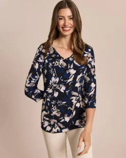 Shirt großen Blüten Druck Shirts & Tops