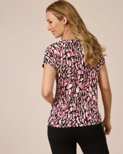 Sale Shirt mit Animal-Druck und Schmuckstein Shirts & Tops