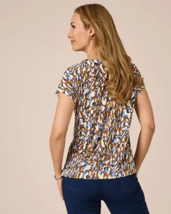 Sale Shirt mit Animal-Druck und Schmuckstein Shirts & Tops