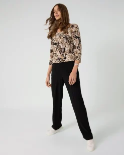 Clearance Shirt mit Blätterdruck Shirts & Tops