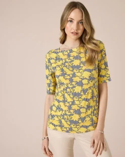Discount Shirt mit Blumen- und Streifendruck Shirts & Tops