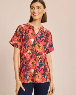 Sale Shirt mit Blumendruck Shirts & Tops