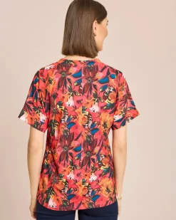 Sale Shirt mit Blumendruck Shirts & Tops