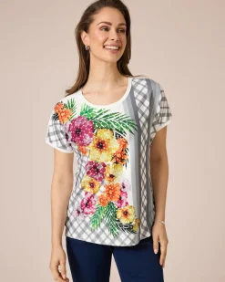 Outlet Shirt mit Blumen-Druckmix Shirts & Tops
