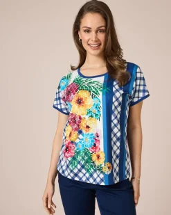 Outlet Shirt mit Blumen-Druckmix Shirts & Tops