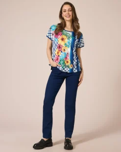 Outlet Shirt mit Blumen-Druckmix Shirts & Tops