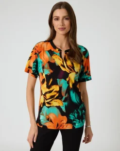 Outlet Shirt mit Blumen-Print Shirts & Tops