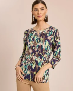 Outlet Shirt mit buntem Leodprint Shirts & Tops