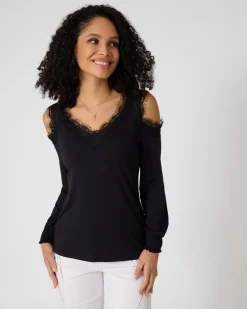 Hot Shirt mit Cut-Outs Strickware