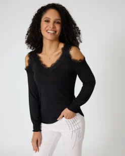 Hot Shirt mit Cut-Outs Strickware