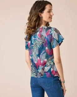 Shirt mit 3D-Blätterdruck Shirts & Tops