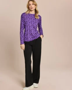 Shirt mit Flockprint und Rüschen Shirts & Tops