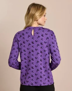 Shirt mit Flockprint und Rüschen Shirts & Tops