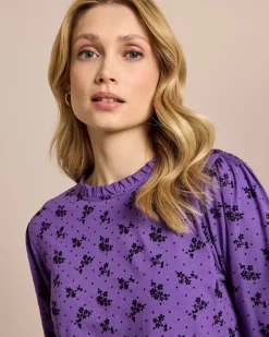 Shirt mit Flockprint und Rüschen Shirts & Tops