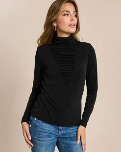 Online Shirt mit gerafftem Ausschnitt Shirts & Tops