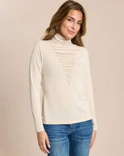 Online Shirt mit gerafftem Ausschnitt Shirts & Tops