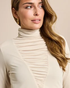 Online Shirt mit gerafftem Ausschnitt Shirts & Tops