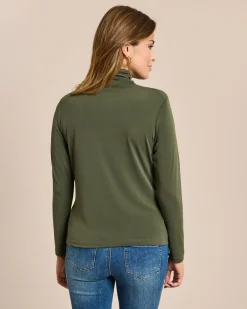 Online Shirt mit gerafftem Ausschnitt Shirts & Tops