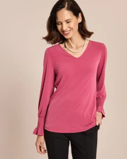 Sale Shirt mit gesmoktem Ärmel Shirts & Tops