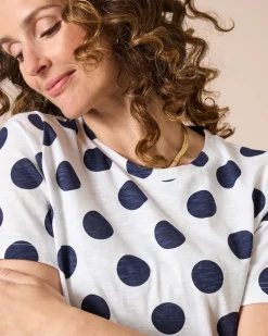 Clearance Shirt mit großen Punkte-Druck Shirts & Tops