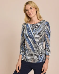 Online Shirt mit Hahnentritt-Design Shirts & Tops