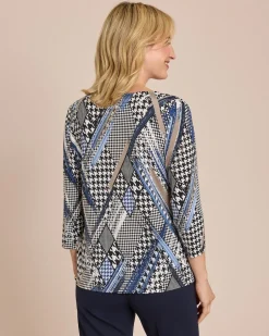 Online Shirt mit Hahnentritt-Design Shirts & Tops