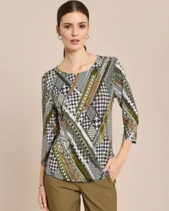 Online Shirt mit Hahnentritt-Design Shirts & Tops