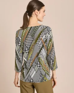 Online Shirt mit Hahnentritt-Design Shirts & Tops