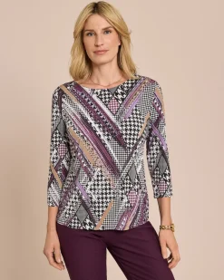 Online Shirt mit Hahnentritt-Design Shirts & Tops