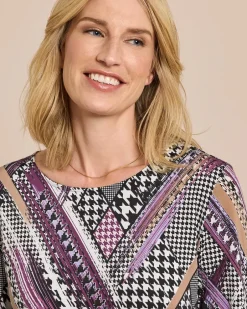 Online Shirt mit Hahnentritt-Design Shirts & Tops