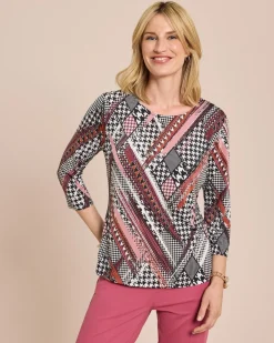 Online Shirt mit Hahnentritt-Design Shirts & Tops