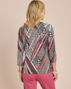 Online Shirt mit Hahnentritt-Design Shirts & Tops