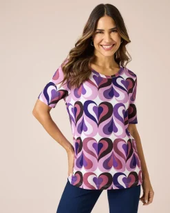 Discount Shirt mit Herz-Motiv Shirts & Tops