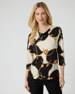 Shirt mit Ketten- und Grafikdruck Shirts & Tops