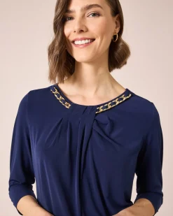 Sale Shirt mit Ketten-Accessoire Shirts & Tops