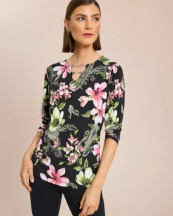 Discount Shirt mit Kettendeko am Ausschnitt Shirts & Tops