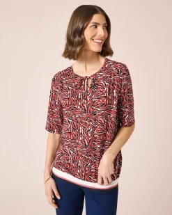 Sale Shirt mit Key-Hole und Kordel Shirts & Tops