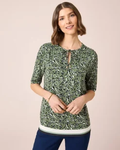 Sale Shirt mit Key-Hole und Kordel Shirts & Tops